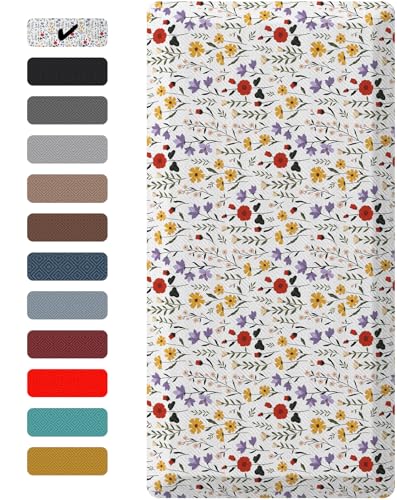 Image of Ophanie Kitchen Mats for Floor, 3 /4 inch Thick, 20x48 Anti Fatigue Cushioned Mat, Kitchen Rugs, Waterproof, Comfort Ergonomic Standing Mat for Office, Home, Sink, White Flower Non-Slip Ridged Bottom