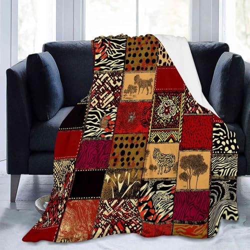 Couverture polaire haut de gamme patchwork rouge jeté de lit doux
