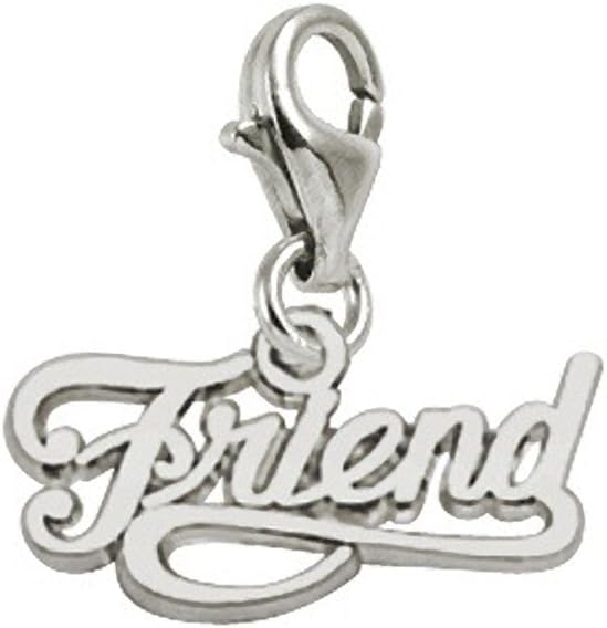 Friend Charm with Lobster Claw Clasp, Charms for Bracelets and Necklaces