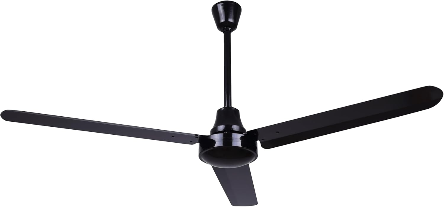 Canarm CP56D10N 56-Inch Industrial DC Ceiling Fan, High-Performance, Black, Downrod Mount, Energy-Efficient for Large Commercial & Residential Spaces