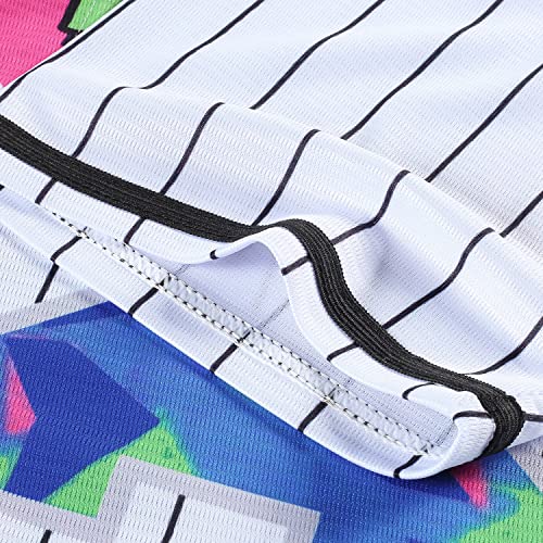 Camiseta Bel Air Baseball Jersey, ropa hip hop de los 90 para hombres y mujeres, camiseta de manga corta para fiesta miniatura 7