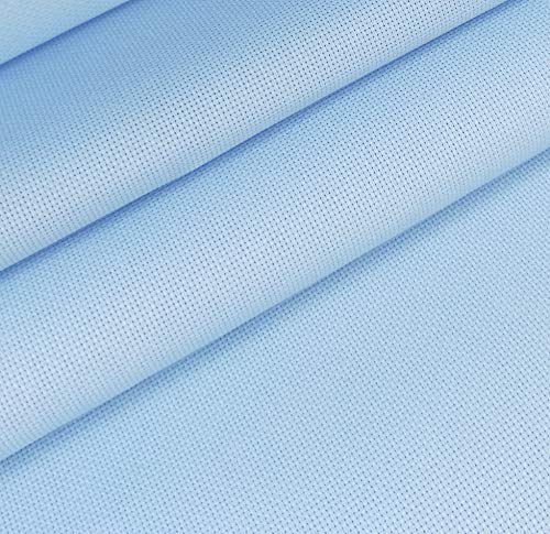 Image of 19 inch x 28 inch 14CT Counted Cotton Aida Cloth Cross Stitch Fabric (Light Blue)