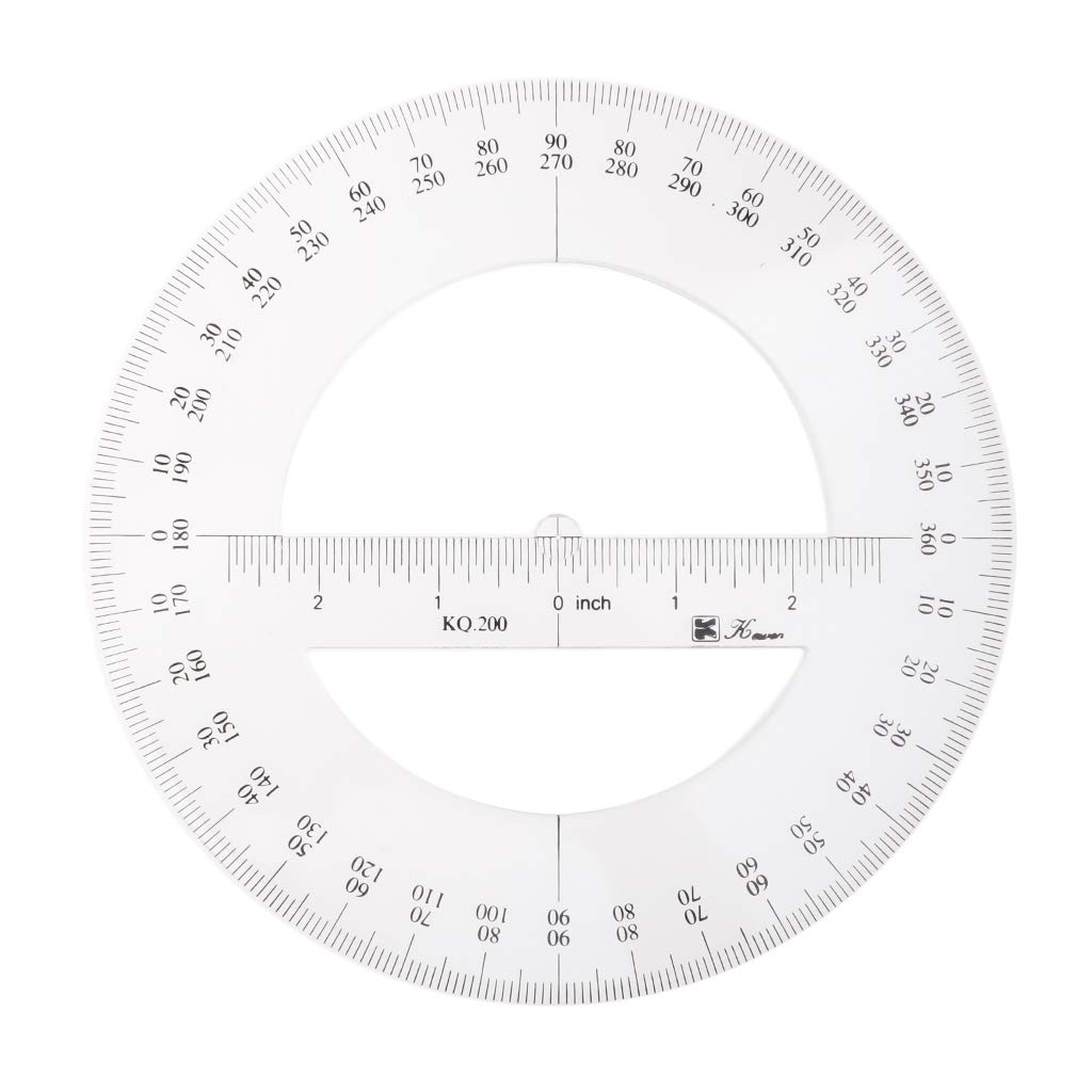 Lot de 10 Rapporteurs à 360 degrés pour mesurer les angles et dessiner 20 cm
