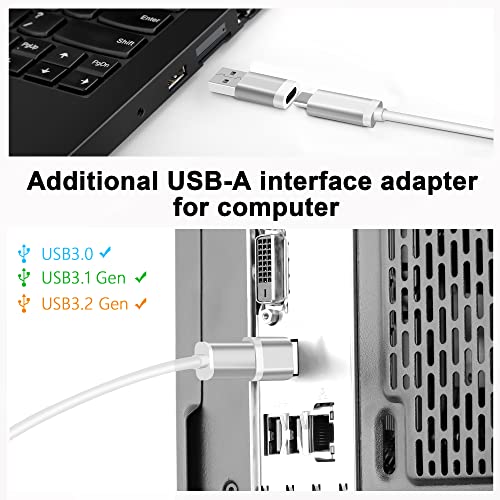 Kuject Compatible For Oculus Quest 2 Link Cable 20Ft, Vr Headset Cable For Oculus Quest 2 / Quest 1, Usb 3.0 Type C To C High Speed Data Transfer Charging Cord For Gaming Pc & Usb C Chargers White #TOP2