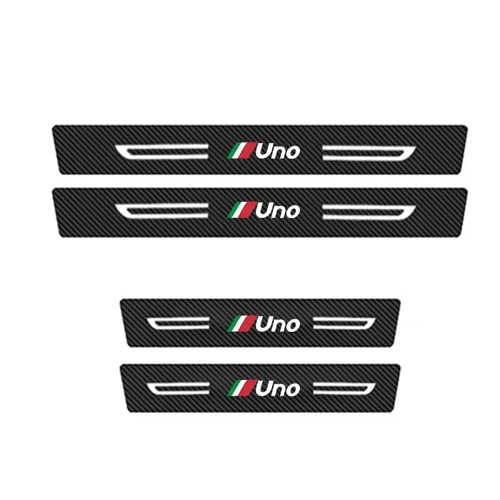 SDYAYFGE 4Pcs Kick Plates Car Door Sill Protector,for Fiat Uno