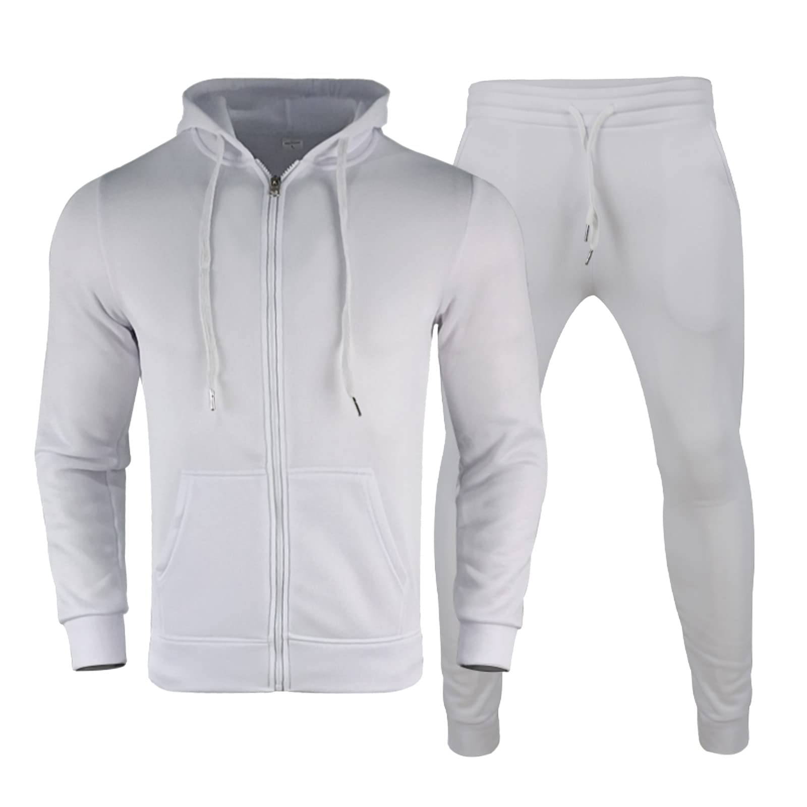Hombres Jogging Chándal Invierno Fitness Sudadera con Capucha y Pantalones Deportivos