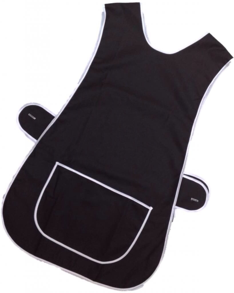 HDUK High Quality Large Apron with Front Pocket for Work and Household Tasks Black Black Large