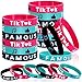 18 PCS Music Themed Party Silicone Bracelets Musical Short Video Party Rubber Wristbands Dance Challenge Party Favors Decorations Supplies for TIK Fans in Party, Celebration and Fesival