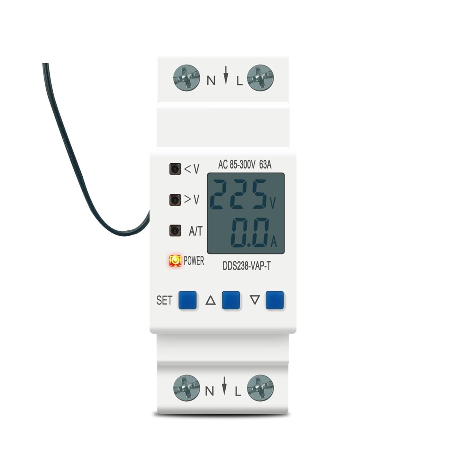 DDS238-VAP-T Din Rail Adjustable Over Under Voltage