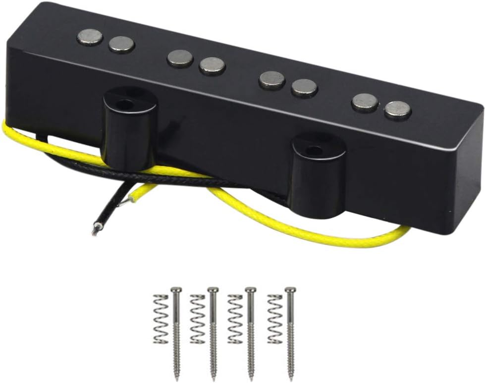 FLEOR Alnico 5 Jazz Bass Pickups Neck & Bridge Pickup Set Fit 4 Strings Fender Jazz