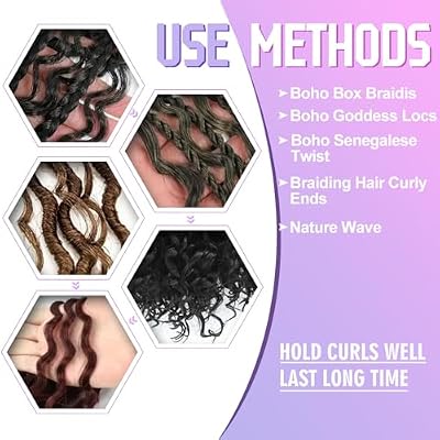 Curly Crochet Hair 30Inch 2 Packs Deep Wave Crochet Hair with Crochet Hook, Long Ocean Wave Braiding Hair for Women, Synthetic Hair Curly Braiding Hair Extensions Light Brown(27#)