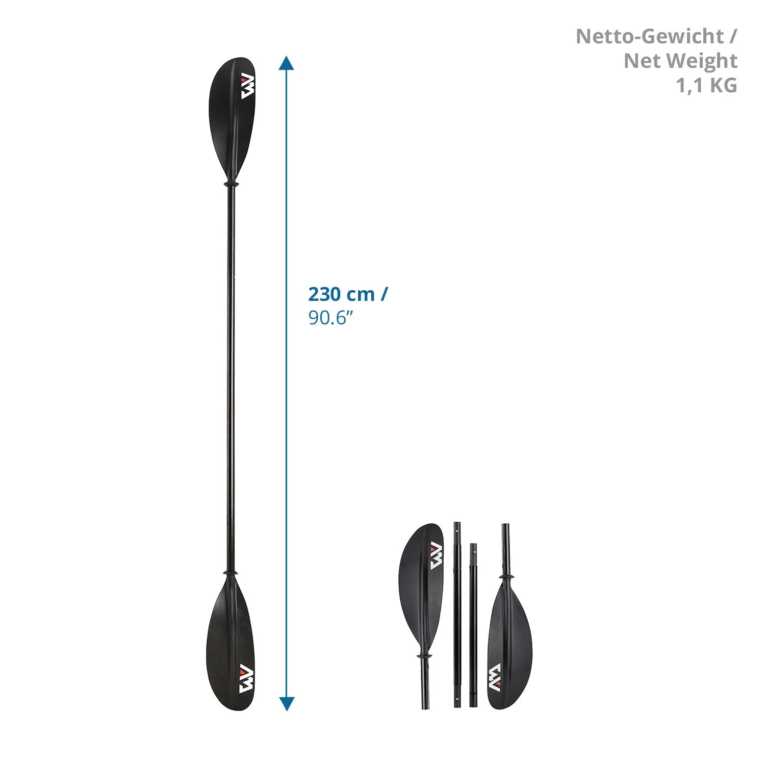 Pagaia Aqua Marina Per SUP E Kayak - Telescopica E Leggera - Foto 2