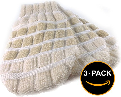 Bath Mitt Set of 3 for Body & Face | Natural Cotton Fibers for Gently Exfoliating Skin | Regenerate Smooth Clean Skin Improve Circulation