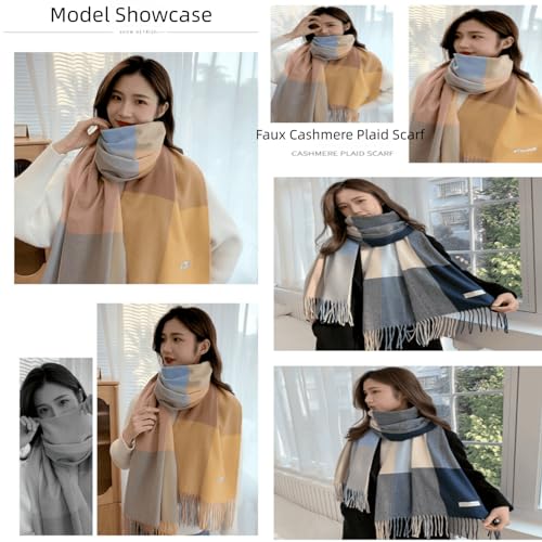 NINJAS 22 Styles Gifts Cashmere Scarves Women'S Men'S Super Soft Warm Tassel Large Shawl Scarves4