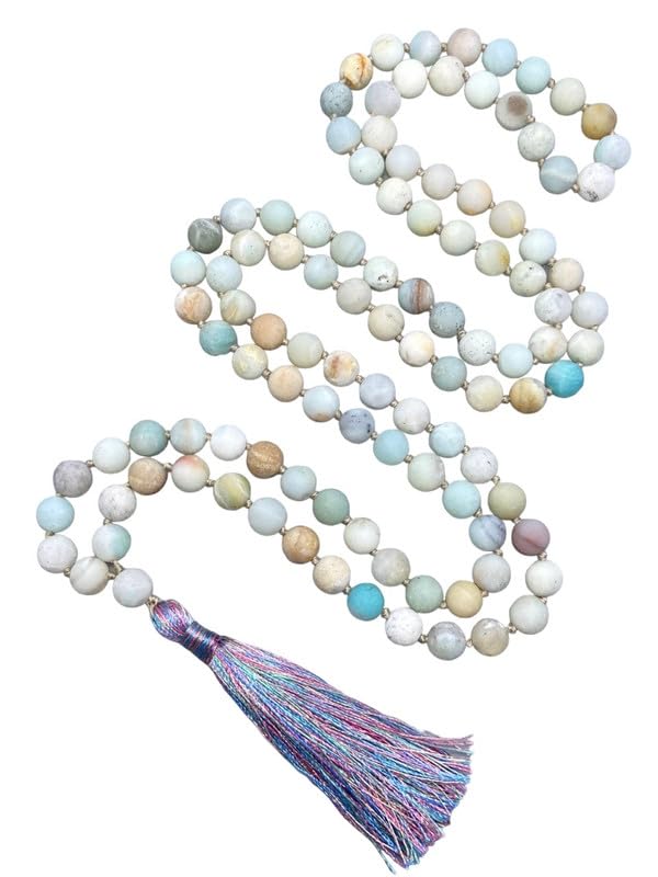 Collier Mala Amazonite 108 perles : un chemin vers la paix intérieure
