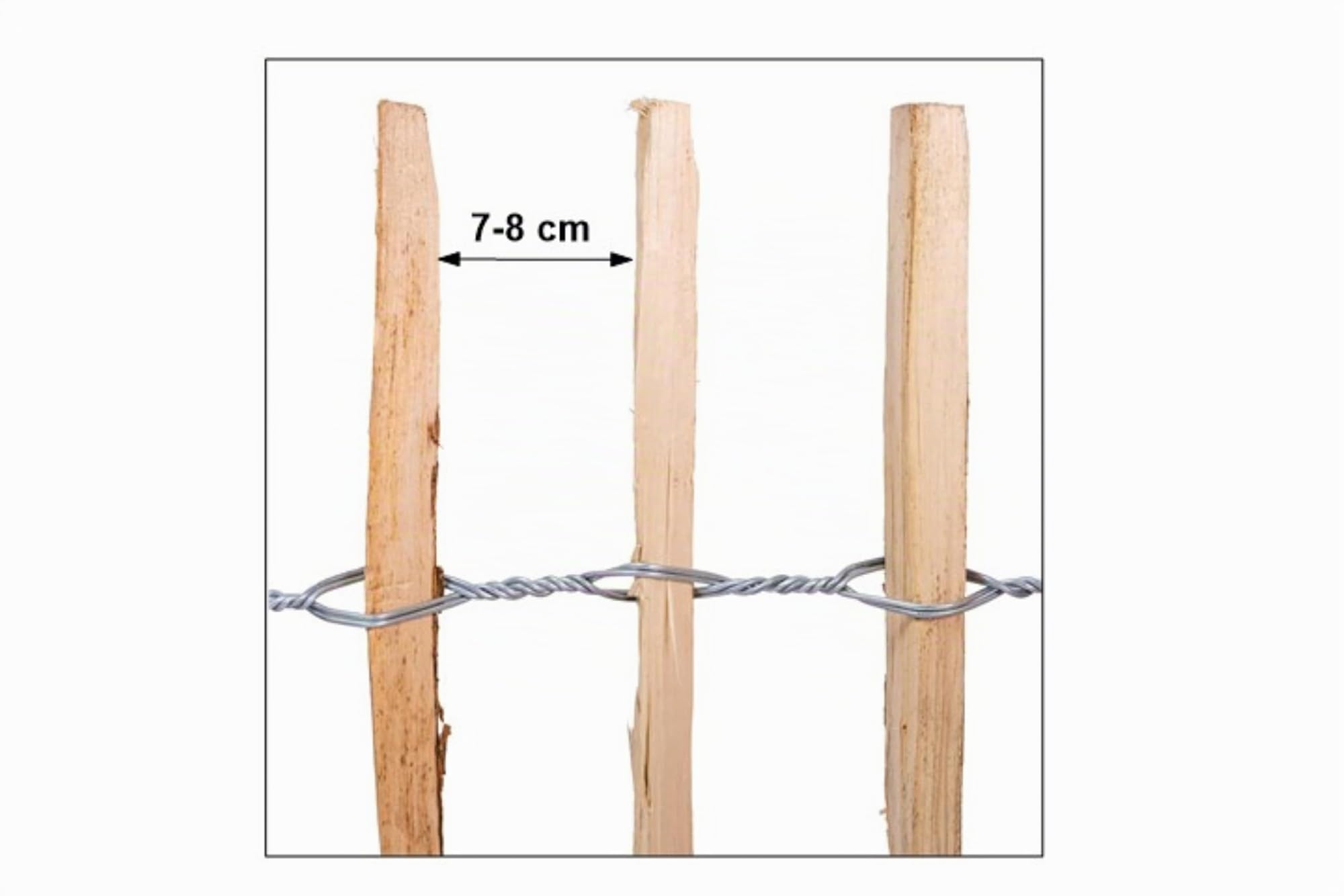 Staketenzaun H:50 cm L:5m Lattenabstand 7-8 cm Gartenzaun Beetumrandung Haselnuss Holz Steckzaun Holzzaun Zaunelemente Rollzaun Rollboarder