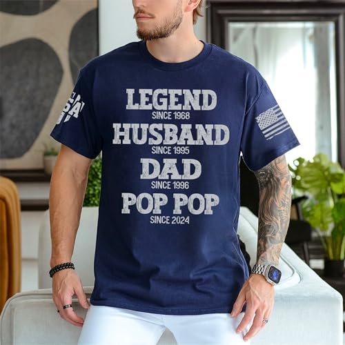 GODMERCH Custom Papa Shirt, Personalized Dad Grandpa Nickname with Kids Names Sweatshirt Hoodies, Gifts Fathers Day for Men3