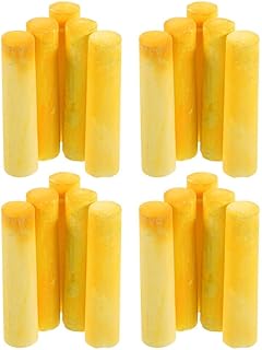 JOINPAYA 20 Piezas Tizas Gigantes De Color Amarillo : Tiza Para Para Arte Dibujo Pintura Graffiti Aula 4 05 Pulgadas