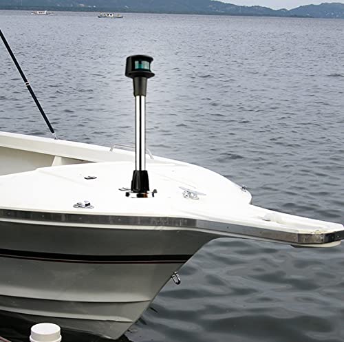 Besramtic Bow Light Led Boat Navigation Lights Red And Green Bi-Color Light Pole Removable Plug In Base 12 Inches #TOP2