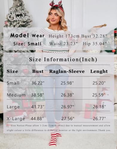 Image of Womens Fair Isle Sweaters Long Sleeve Crewneck Fall Winter Pullover Sweater