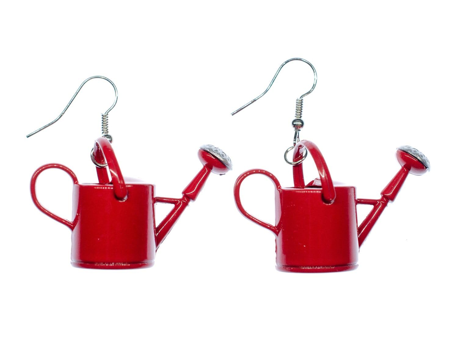 Miniblings Orecchini A Forma Di Annaffiatoio, In Metallo, Fatti A Mano A Berlino, Lunghezza 28 Mm, Colore Argento, Regalo Per Giardinieri