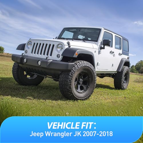 Image of Nilight Tape-On Rain Guards for Jeep Wrangler JK 2007-2018, 4PCS
