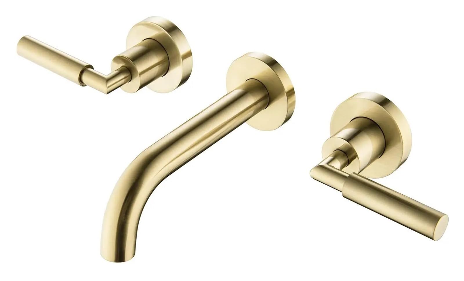 Grifos de baño de lujo empotrados en oro cepillado para lavabo elegante
