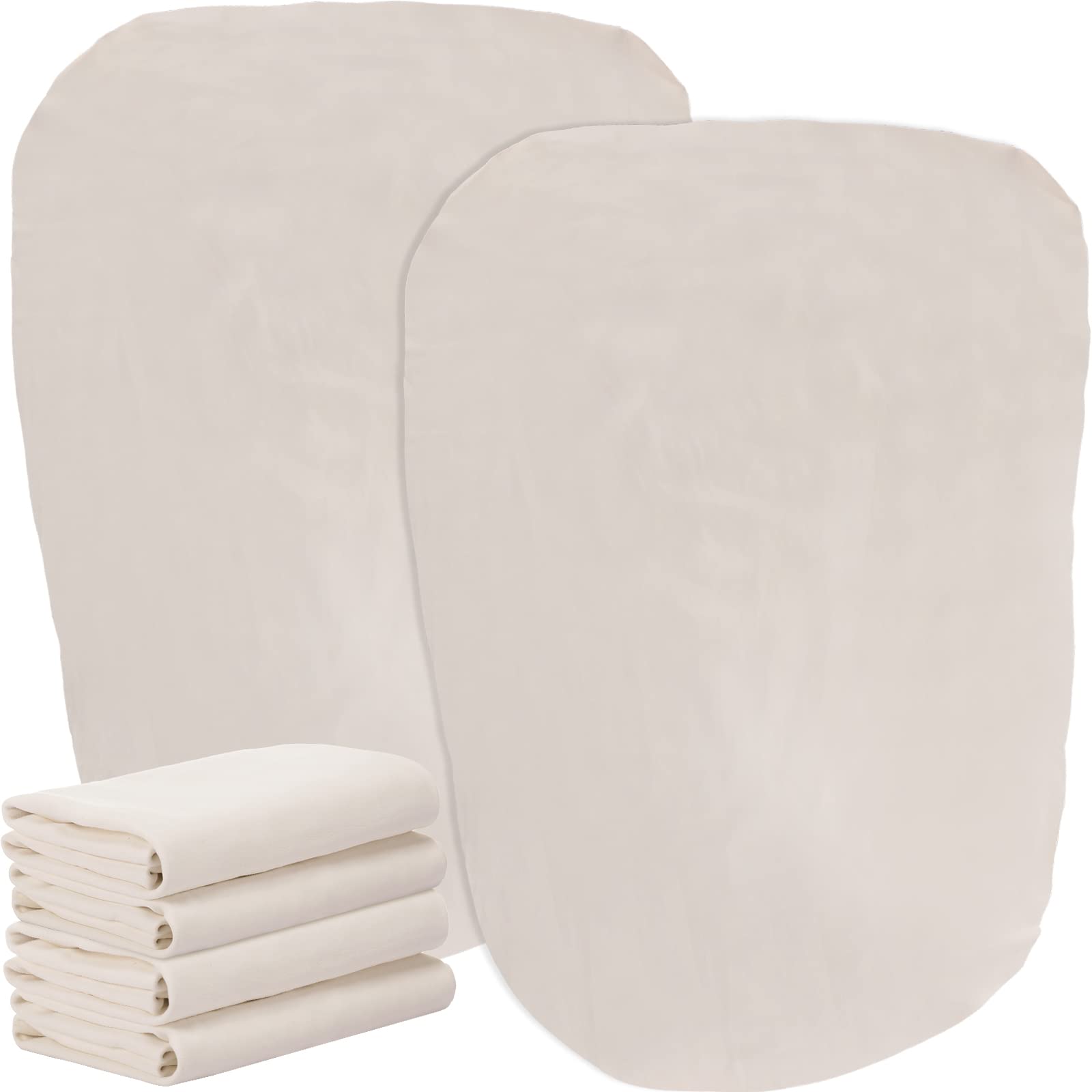 Newwiee 6 Pcs Chamois Cloth for Car 23.6 x 35.4 Inches Extra Large Car Drying Towel Real Leather Absorbent Car Wash Cloth Natural Chamois Towel Cleaning Car Wipes, Beige White