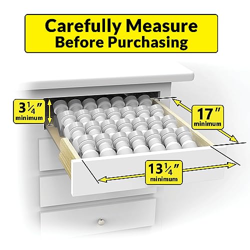 LYNK PROFESSIONAL® Spice Drawer Organizer - Heavy Gauge Steel 4 Tier Rack - Drawer Insert Tray for Jars, Herbs and Seasoning - Kitchen Cabinet Storage - Silver Metallic, Large