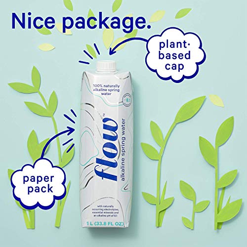 Flow Alkaline Spring Water - Refreshing Taste Of Natural Alkaline Water With Natural Electrolytes, Eco-Friendly Packaging, Non-Gmo And Bpa-Free. Unflavored. 12 Pack Of 16.9 Fl Bottles #TOP6