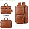 BAOSHA HB-22 Sac à dos en cuir synthétique pour homme - Hybride 17"" - Pour ordinateur portable - Sac à bandoulière multifonction - Pour homme, marron , #1
