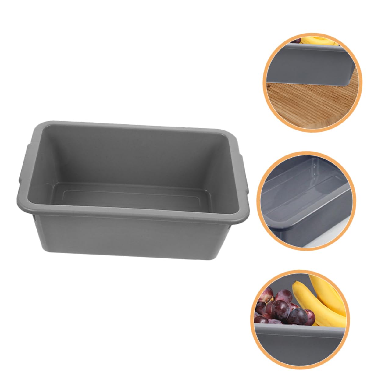 MAGICLULU 3piezas Caja De Almacenamiento Plástico Rectangular Multipropósito Resistente Pp Con Capacidad Moderada Para Lavado De Platos y Frutas Apilable Para Hogar y Uso Comercial