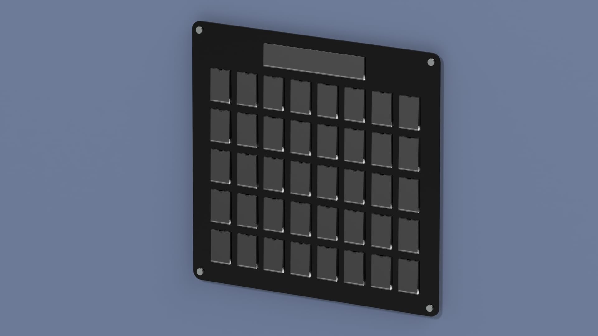 10, 20, 30, 40 or 50 Pocket Perspex Acrylic Wall Mounted Staff/Team Photo Board with Black Back Panel and Pocket Header (40 Photo)