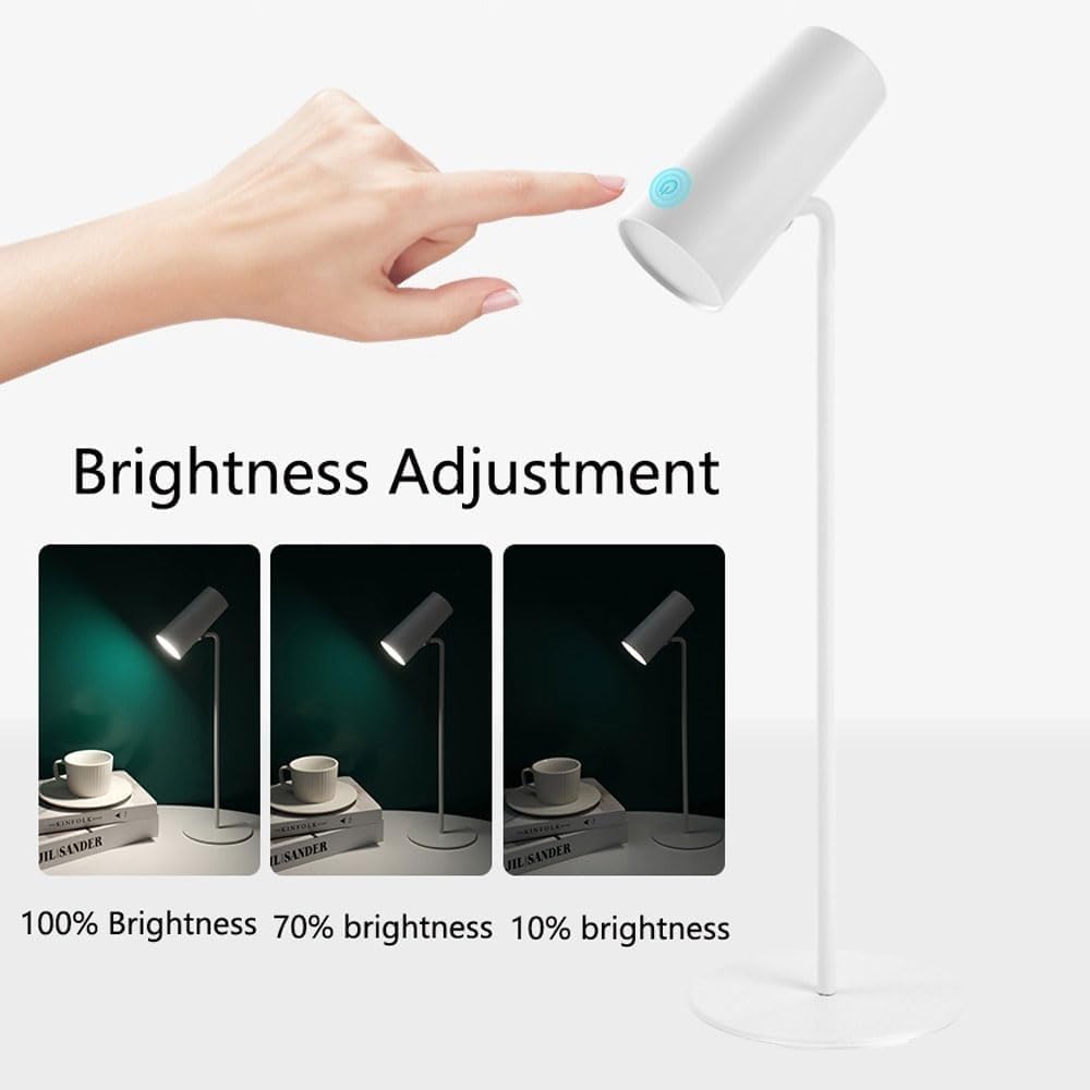 Lampada da tavolo moderna Lettura Creativa con Interruttore Touch Staccabile Bianco Scrivania LED per Camera da Letto Dormitorio Studio Ufficio