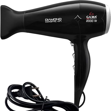 Secador Gama Diamond Ceramic Ion Preto - 127V, Gama Italy, BECHD0000002056,  Preto : Amazon.com.br: Saúde