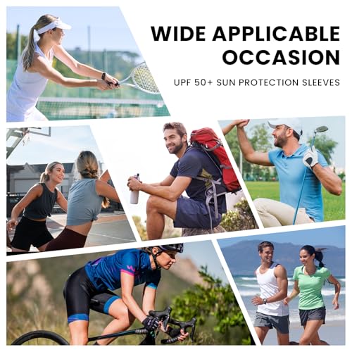 Mangas de braço para homens e mulheres com proteção solar UV, mangas de compressão para braço de res