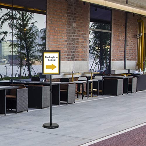 Golemas Sign Holder Stand, 6 Pack Sign Stand For Display, Pedestal Floor Signage Stand With Heavy Duty Base, Vertical & Horizontal Veiw, For Outdoor Or Indoor Advertising Business Display (8.5 X 11, Black, 6Pack) #TOP6