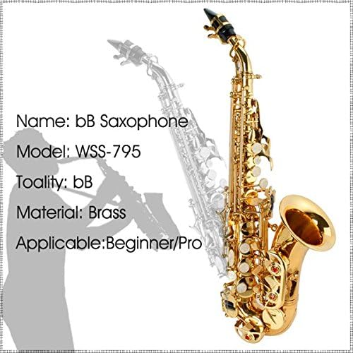 Lade WSS-795 bB Golden Brass Saxophone Hand-Caved Tube for Beginner
