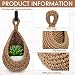 Honeydak Boho Decor Hanging Wall Baskets for Kitchen 3 Pack Teardrop Baskets with Hooks Storage Fruit Onion Vegetable Potato for Home 3 Sizes(Linen,Teardrop,Jute)