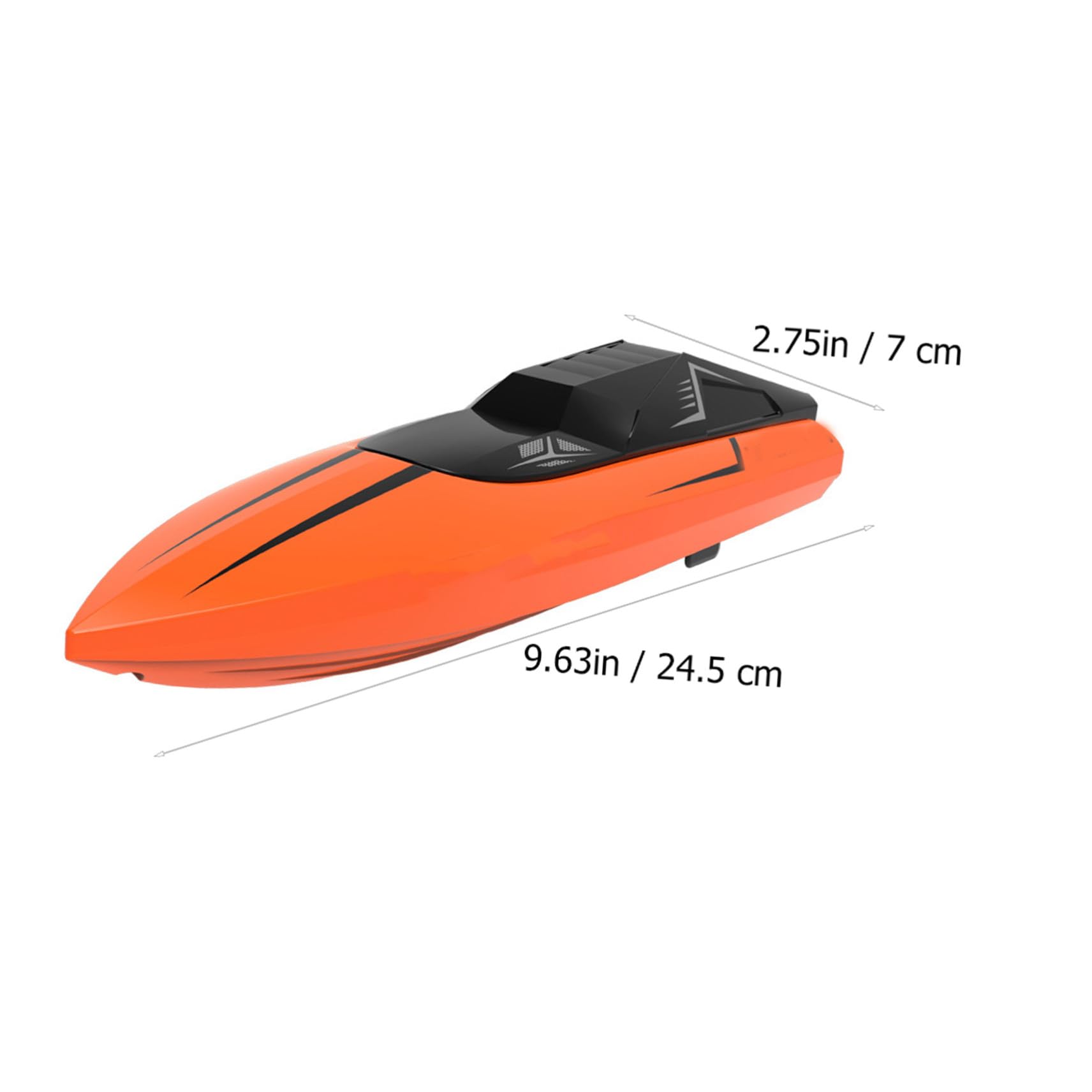 Toyvian 1set Motoscafo Elettrico Radiocomandato Per Design Aerodinamico Piscina e Laghi Colore Arancione