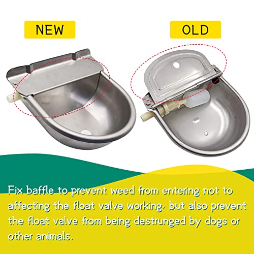 Abustle Pig Automatic Horse Drinking Waterer Bowl,Upgrade Stainless Steel Farm Livestock Water Dispenser With Drain Hole And Float Valve For Horse,Dog thumb #3