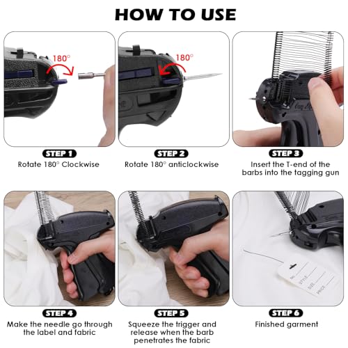 Cosy Life CL-TAGGING Gun For Clothing, 2206 Pcs Price Tag Attacher Gun Kit thumb #7