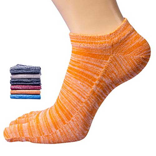 Antcher Fünf Finger Zehensocken für Damen, atmungsaktiv, Sport, Laufen, Crew-Socken, Baumwolle, Knöchelsocken, 6 Paar
