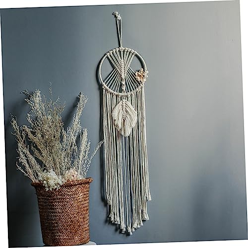 Tapiz de pared bohemio de algodón Zerodeko: decoración textil con borlas 4