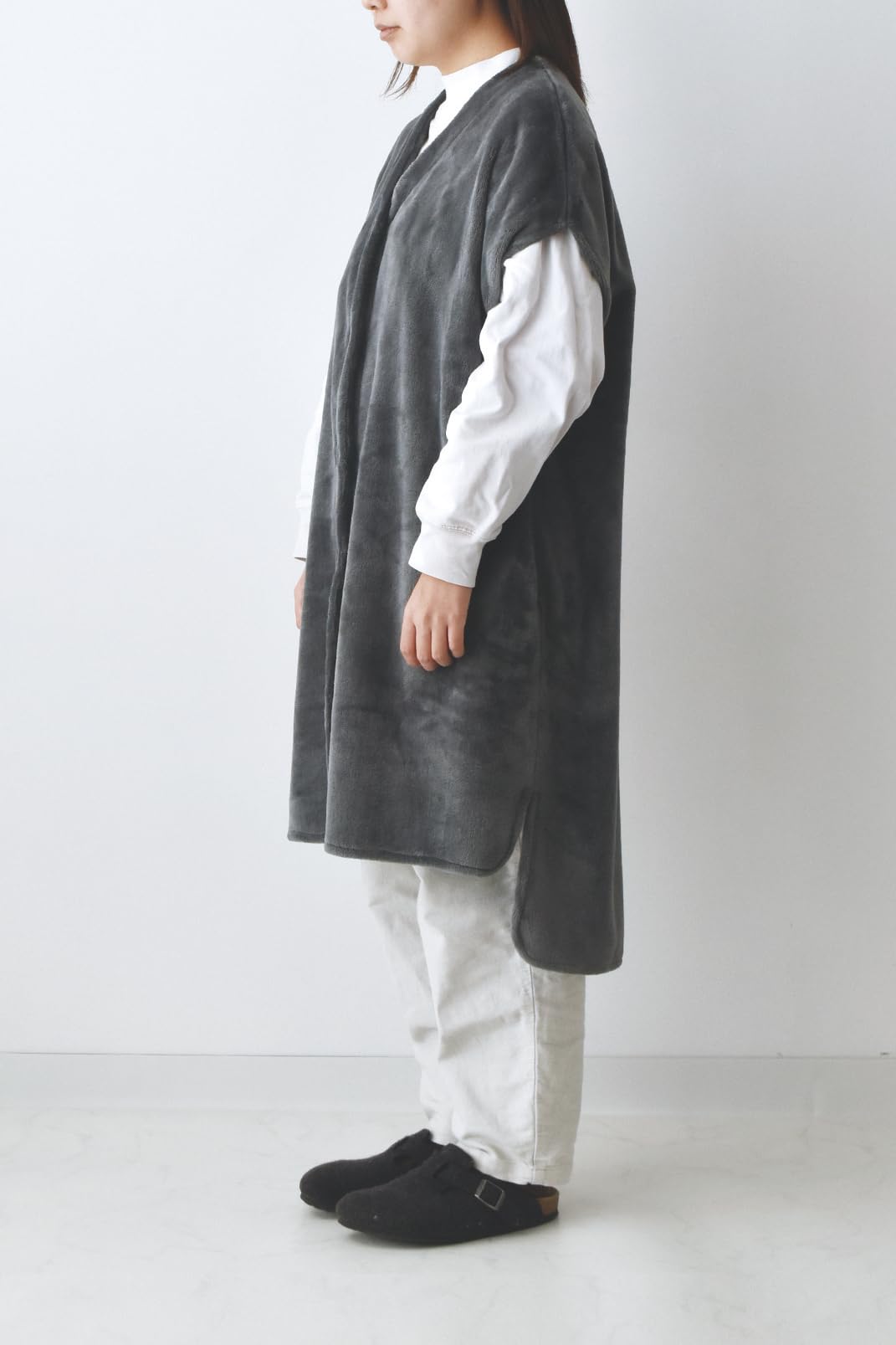 ロングベスト 楽天市場】ロングジレ ベスト レディース トップス ロング 無地