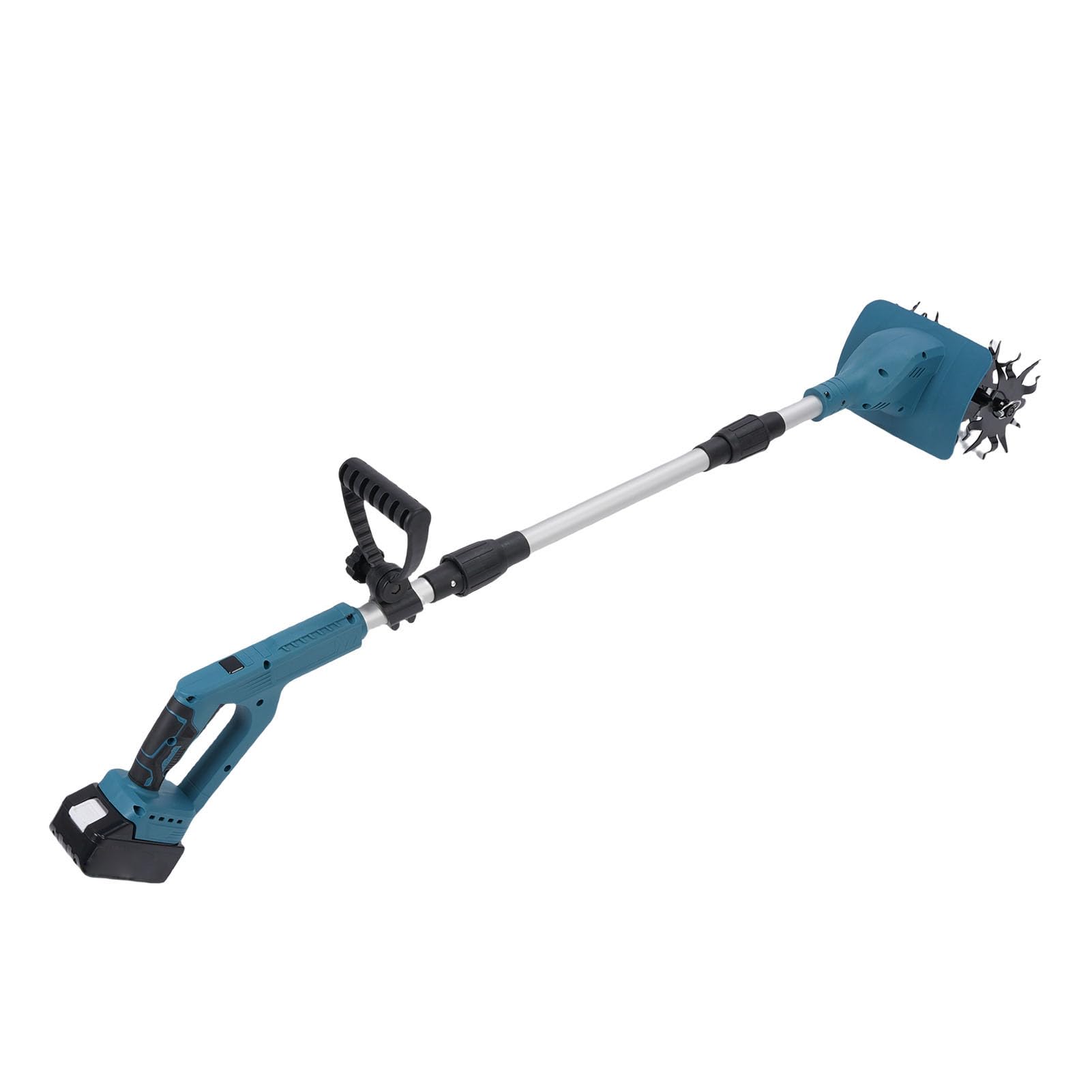 Motozappa senza fili 3 sezioni Coltivatore elettrico pieghevole con display digitale per giardinaggio Coltivazione del terreno Motozappa portatile portatile per uso quotidiano in