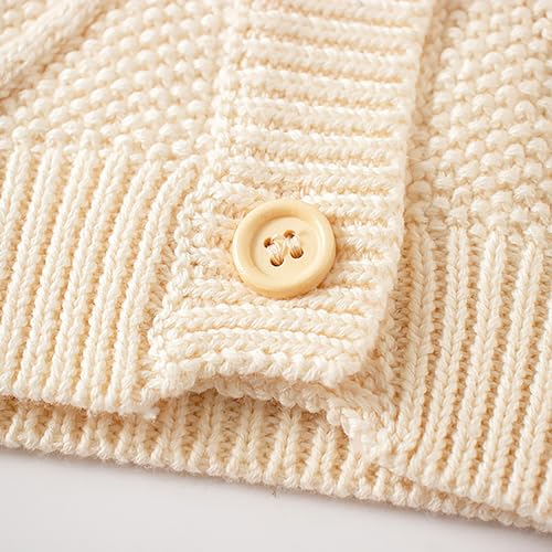 Kids Ribbed Polka Dot Knit Cardigan Toddler Cute Warm Long Sleeve Button Down Knitwear Jacket Sweater Outerwear4