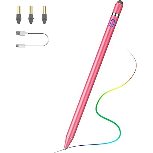 TiMOVO Stylus Pen for iPad 11th/10th/9th/8th/7th Generation, 20Hrs Work Palm Rejection iPad Pen Compatible with iPad Air 11"/13"(M3/M2)/5th/4th, Mini 6th/5th High Precise iPad Pencil 1st Gen, Pink