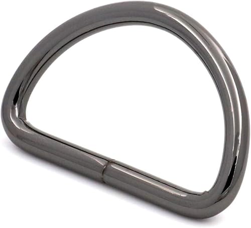 Wuuycoky Gunmetal D Rings Buckles D-ring Non-welded For Webbing Straps 0.5" 0.6" 0.8" 1" 1.25" 1.5" 2" Optional