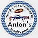 Price comparison product image Nerf Gun Design Stickers"Thank you for coming to." - PERSONALISED A4 Sheet of 15 x 50mm Round Party Bag Stickers